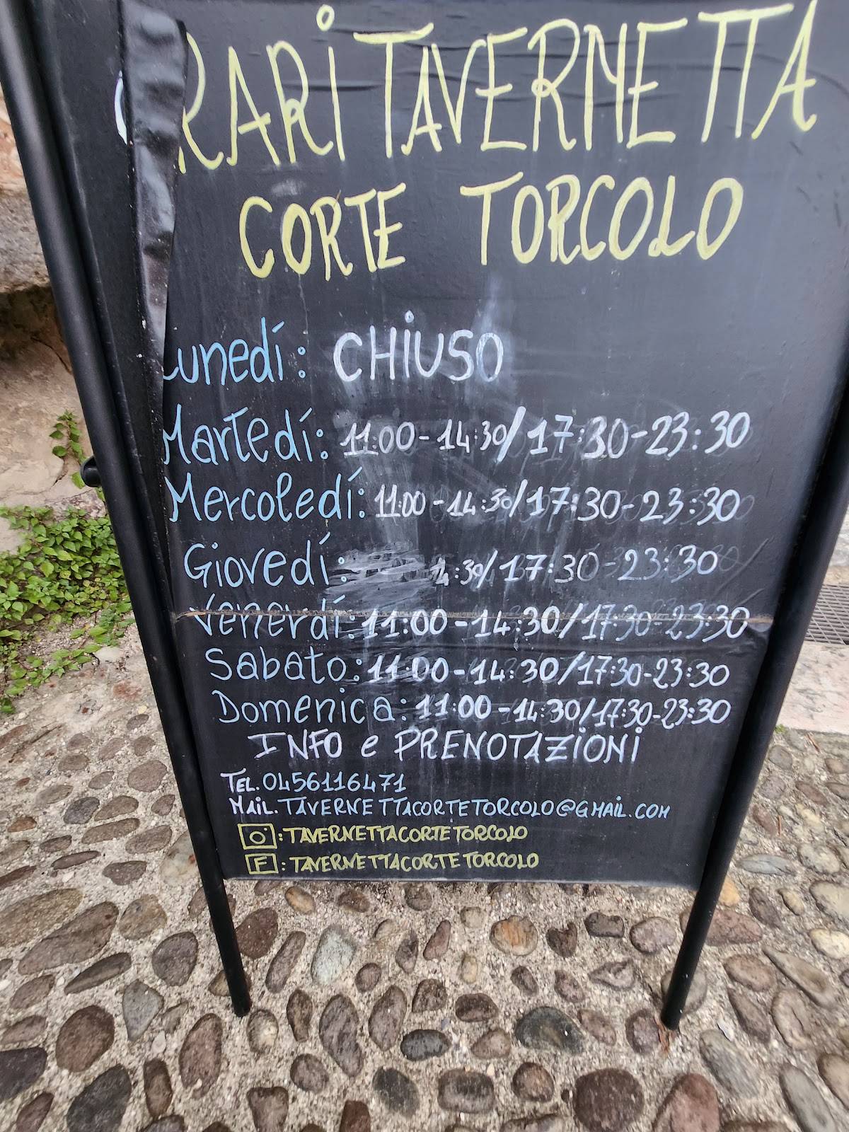 Menu di Tavernetta Corte Torcolo 