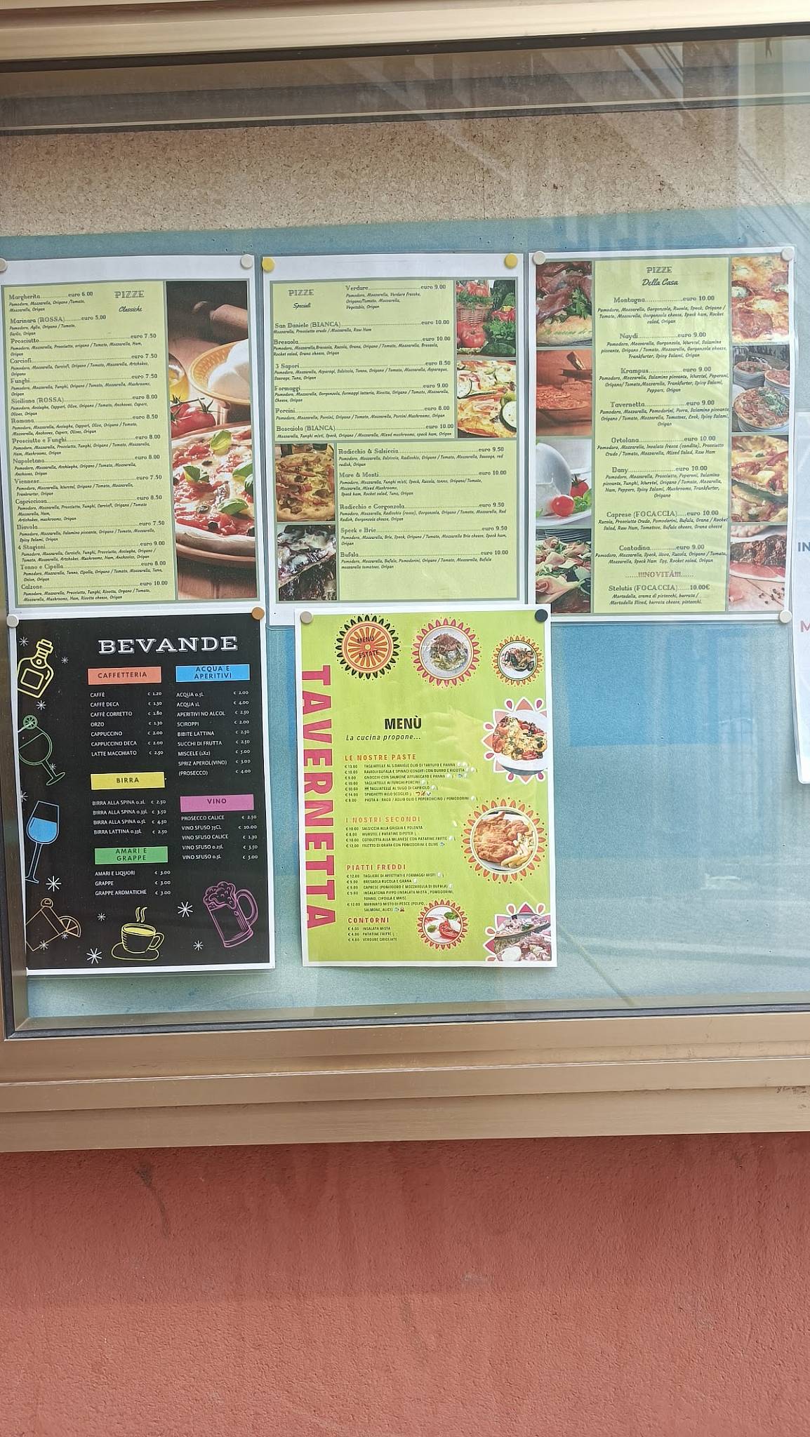 Menu di Tavernetta Pontebba 