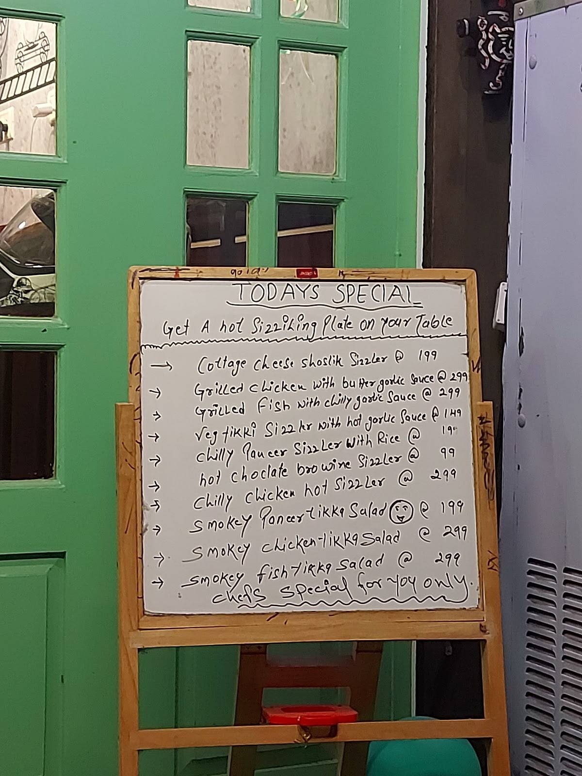 Tea Bar menu