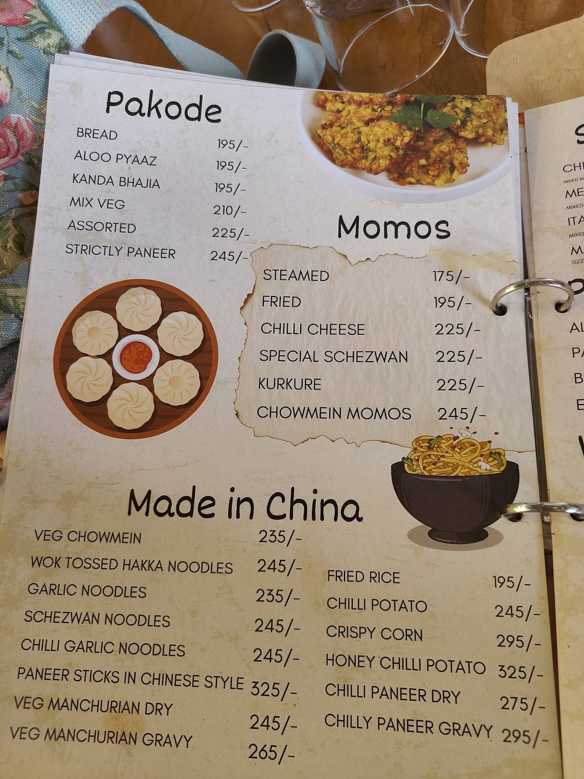 Tea Connect menu