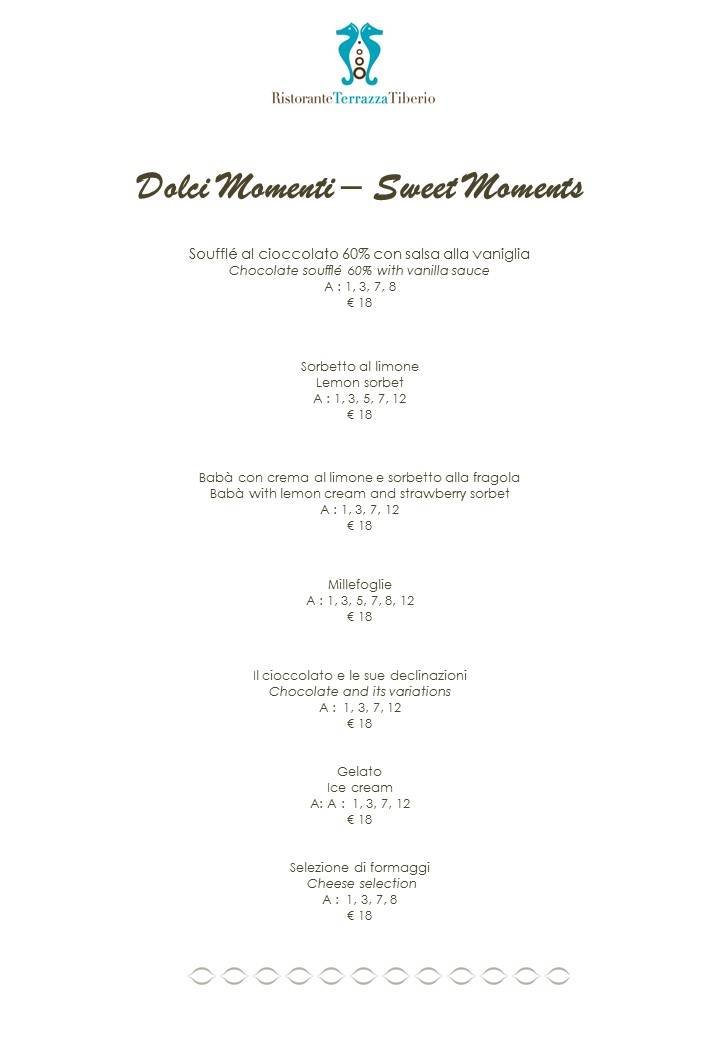 Menu di Terrazza Tiberio 