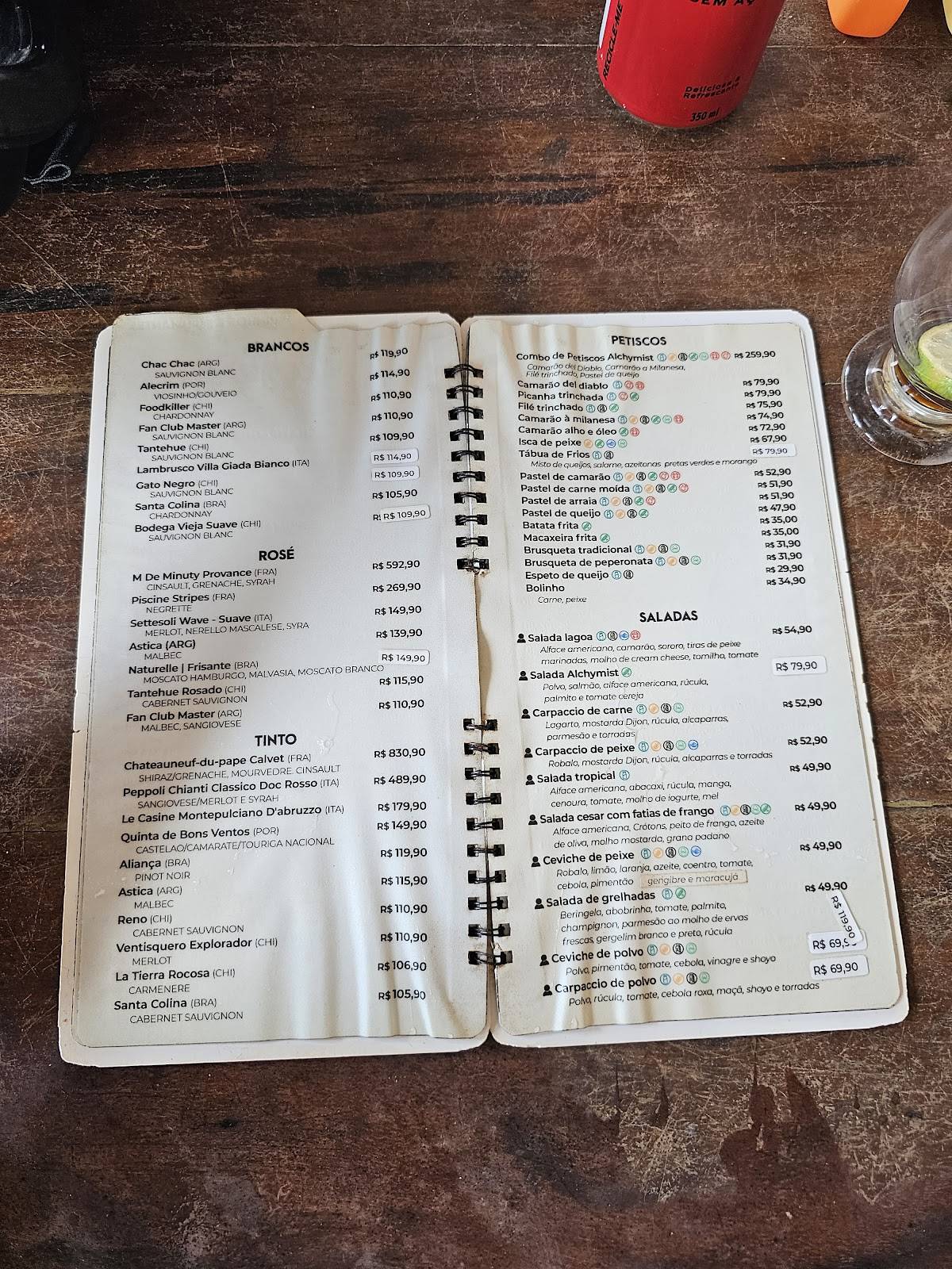 Alchymist Beach Club cardápio