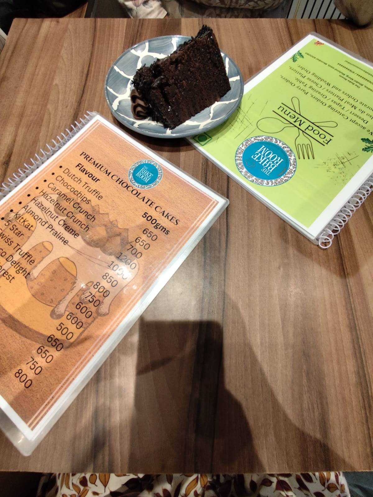 The Bake Room menu