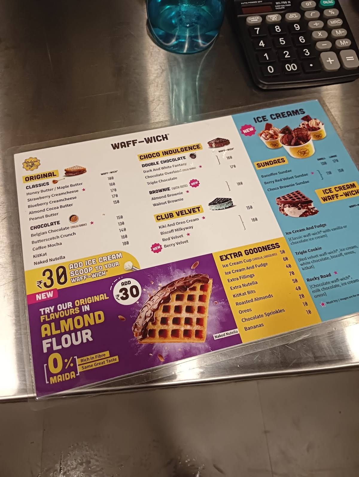 Menu at The Belgian Waffle Co, Agra, Anthela Street