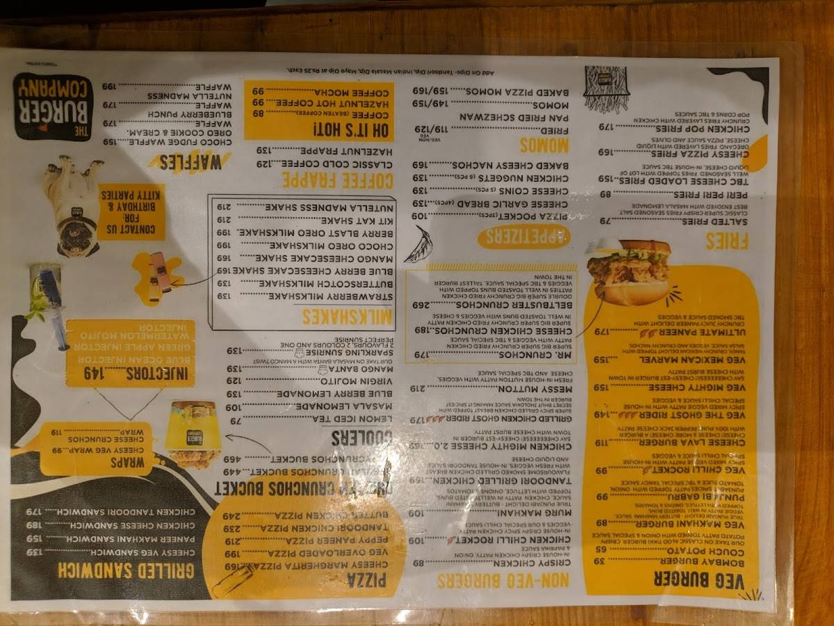 Menu at The Burger Hub, Bharuch