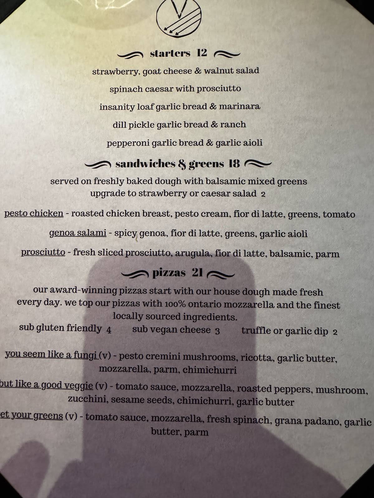 Menu de The Civil