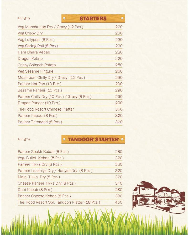 The Food Resort menu