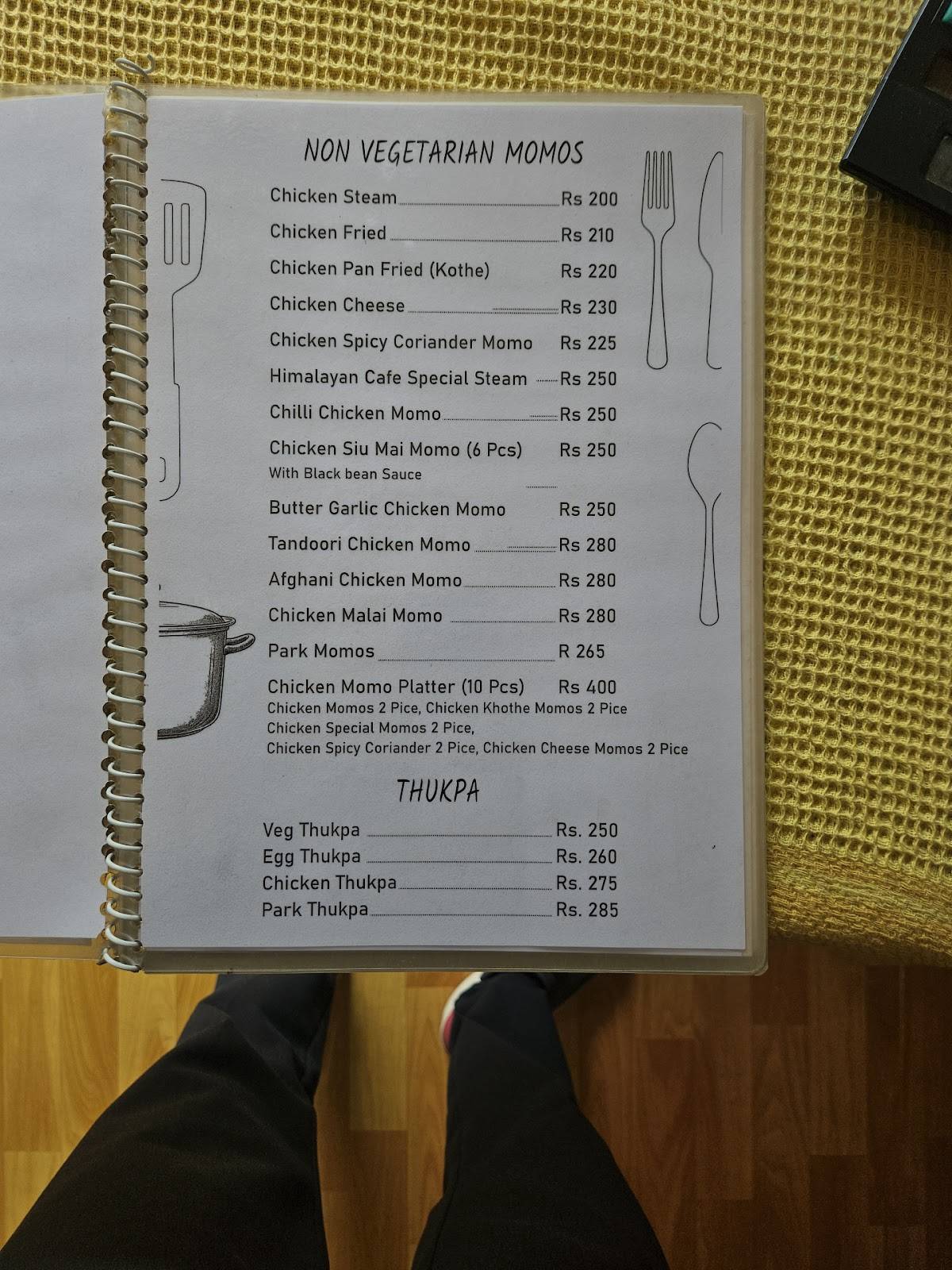 The Himalayan Cafe menu