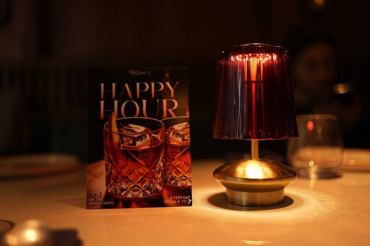 The New Madam G menu