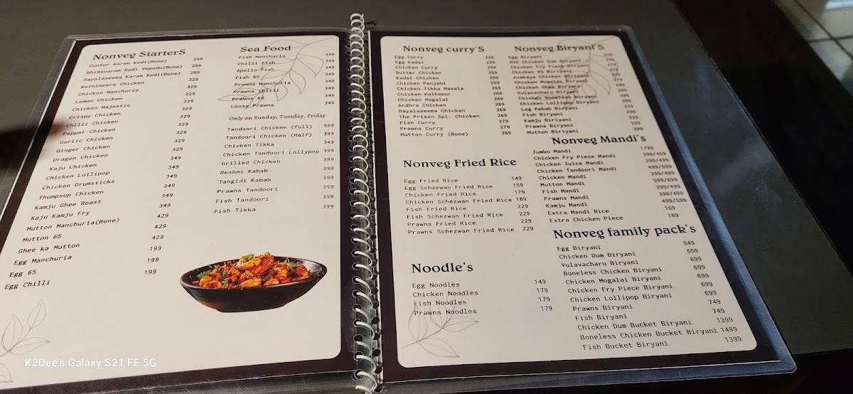 The Prison Jail Theme Restaurant menu