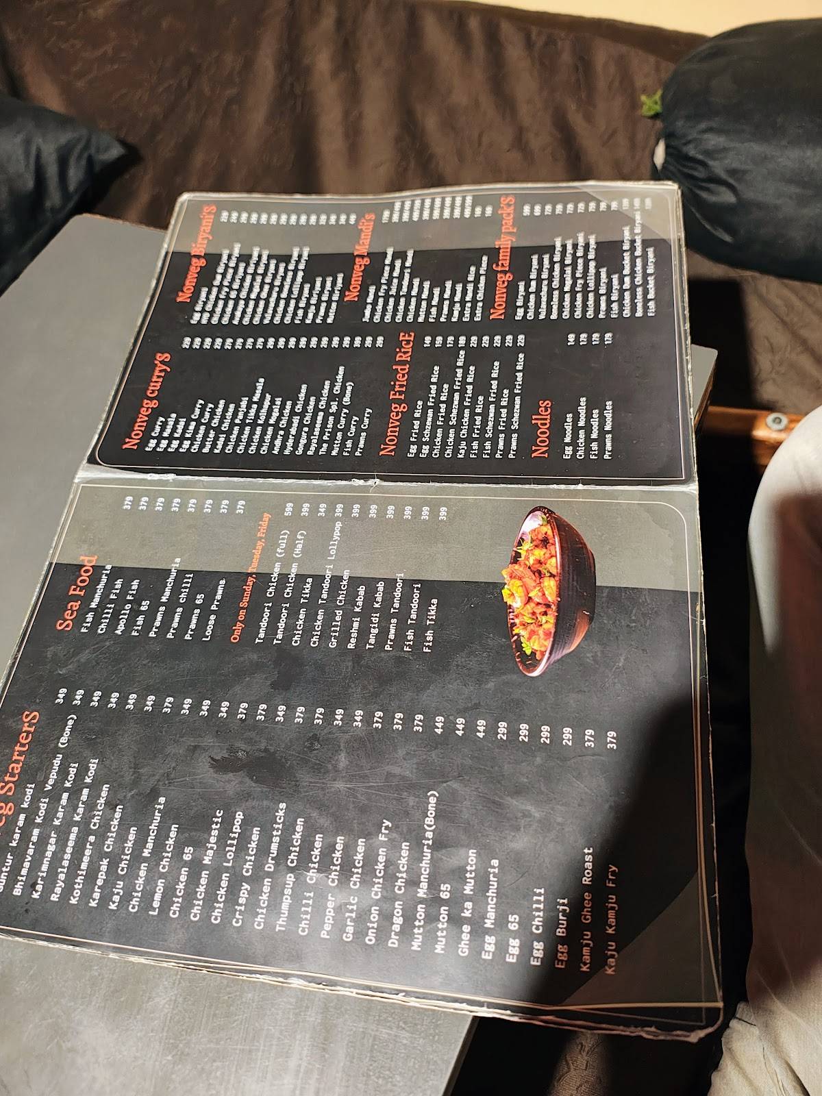 The Prison Jail Theme Restaurant menu