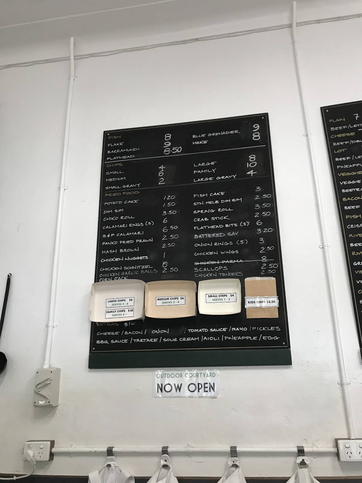 Menu at The River Fish & Chip Co. Wahgunyah restaurant, Wahgunyah
