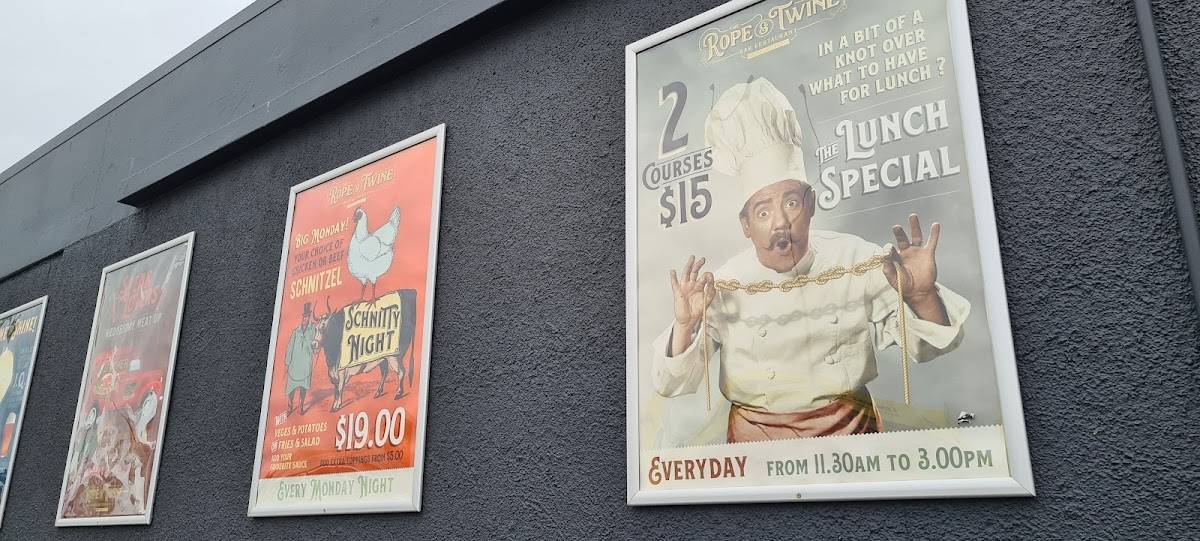 Menu at The Rope and Twine pub & bar, Dunedin