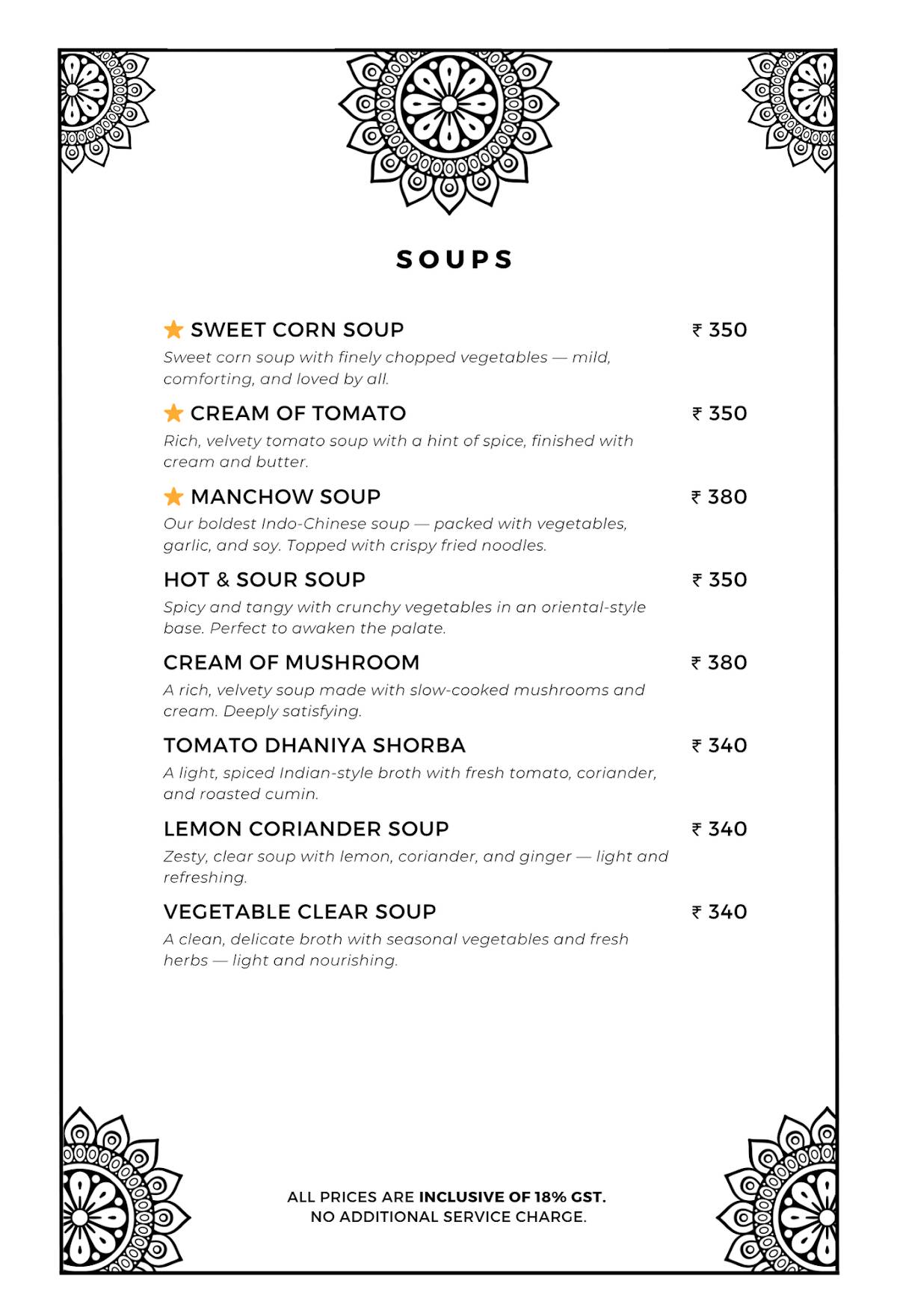 The Sitting Elephant - A Rooftop Restaurant Overlooking River Ganga menu