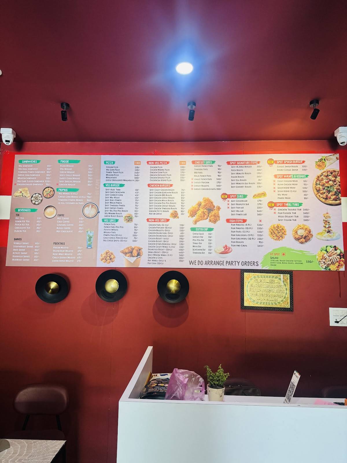 The Spot menu