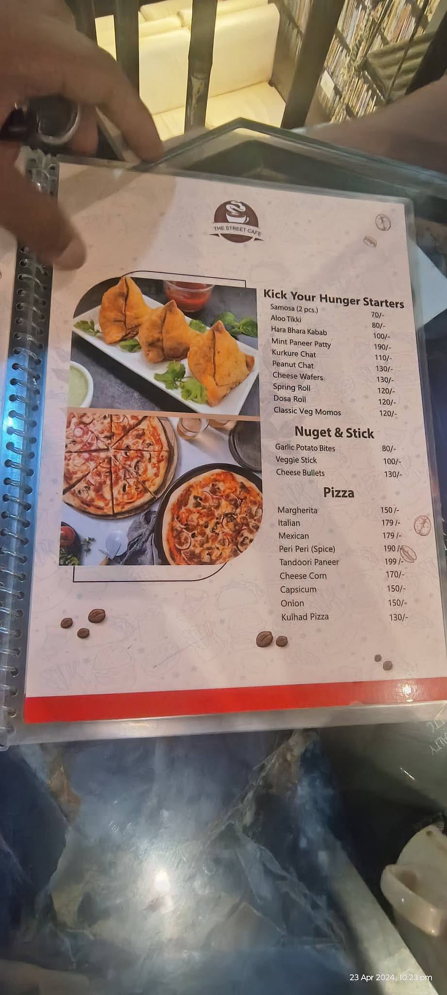 The Street Cafe menu