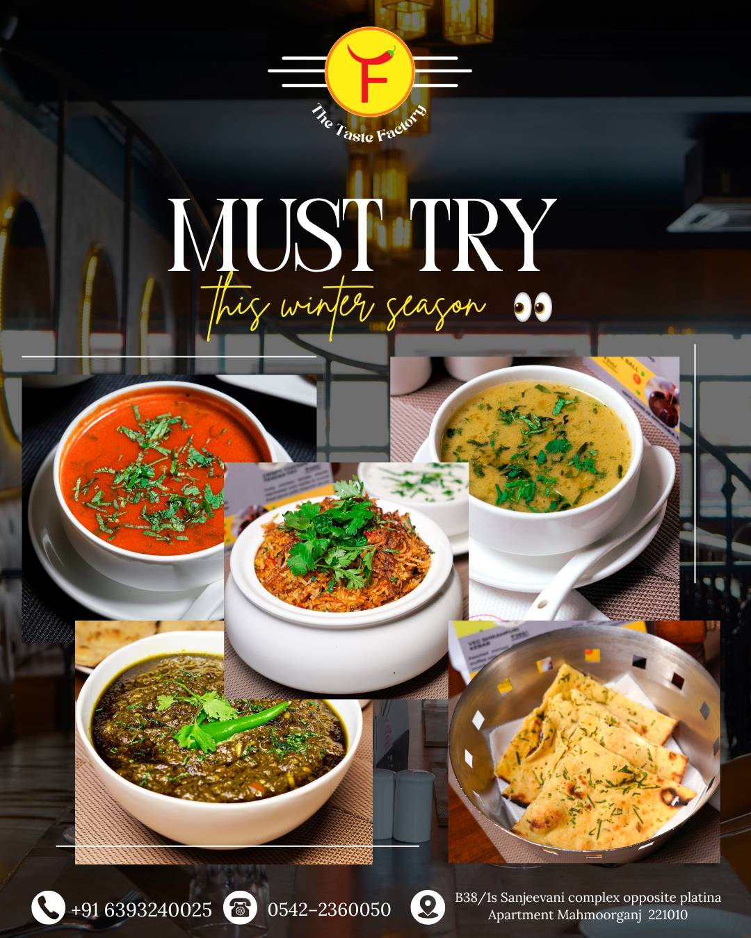 The Taste Factory menu