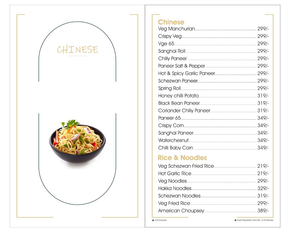 The Vikram's Kitchen menu