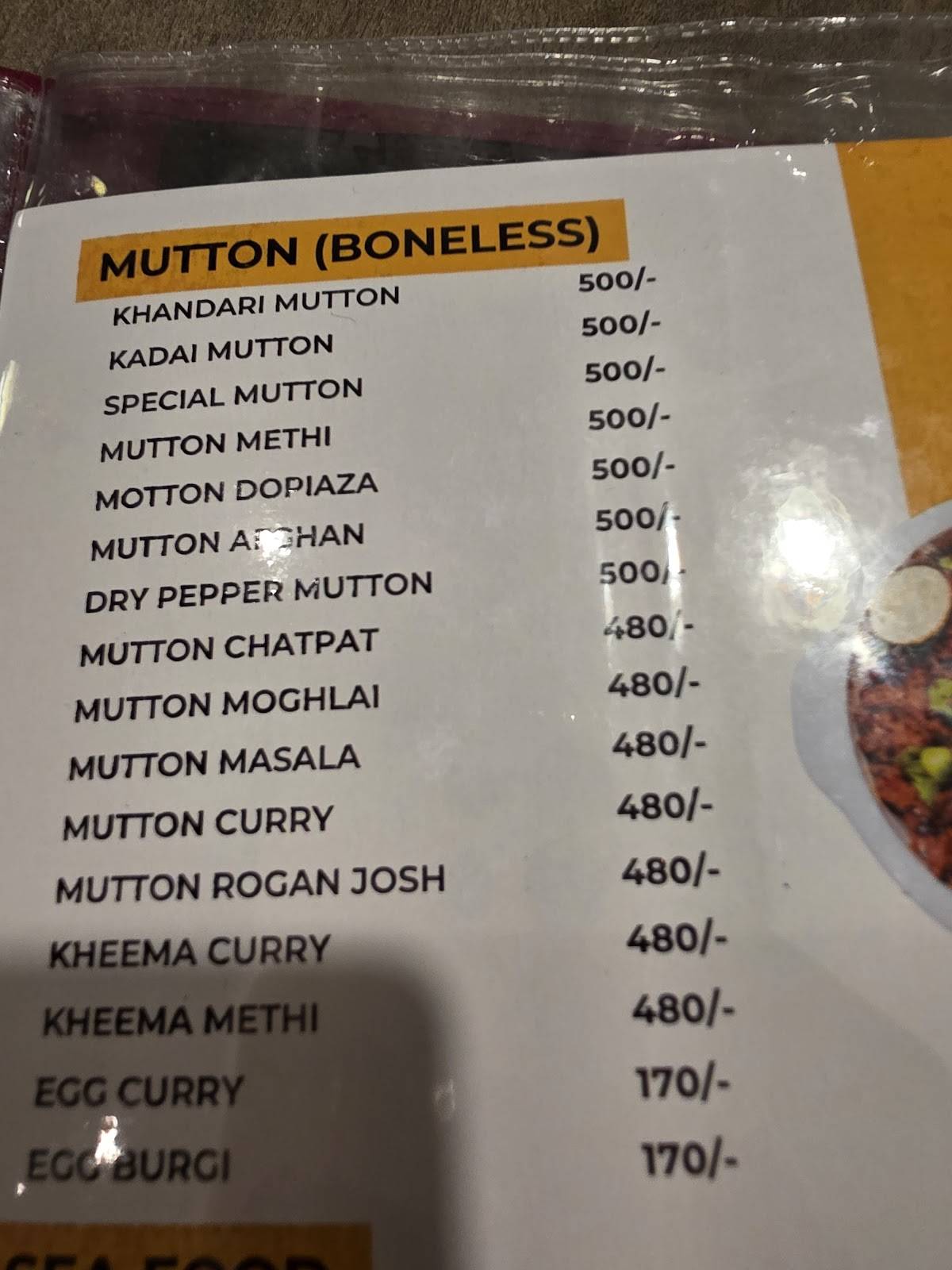 Three Cheers Restaurant menu