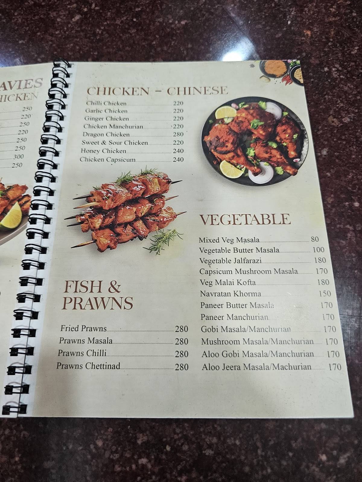Hotel Daawat menu