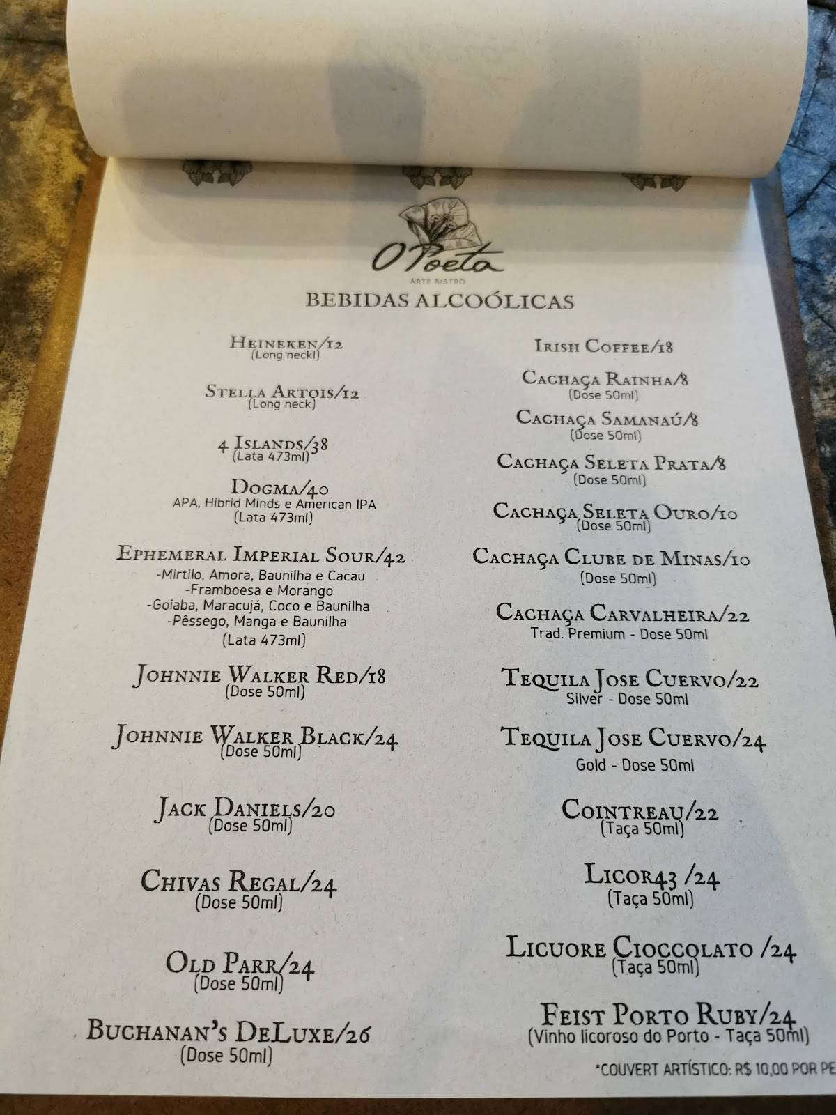Tiberio Ristorante cardápio