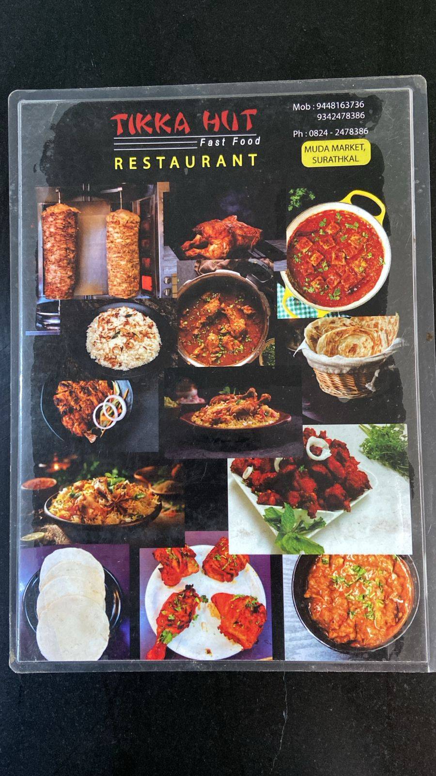 Tikka Hut menu