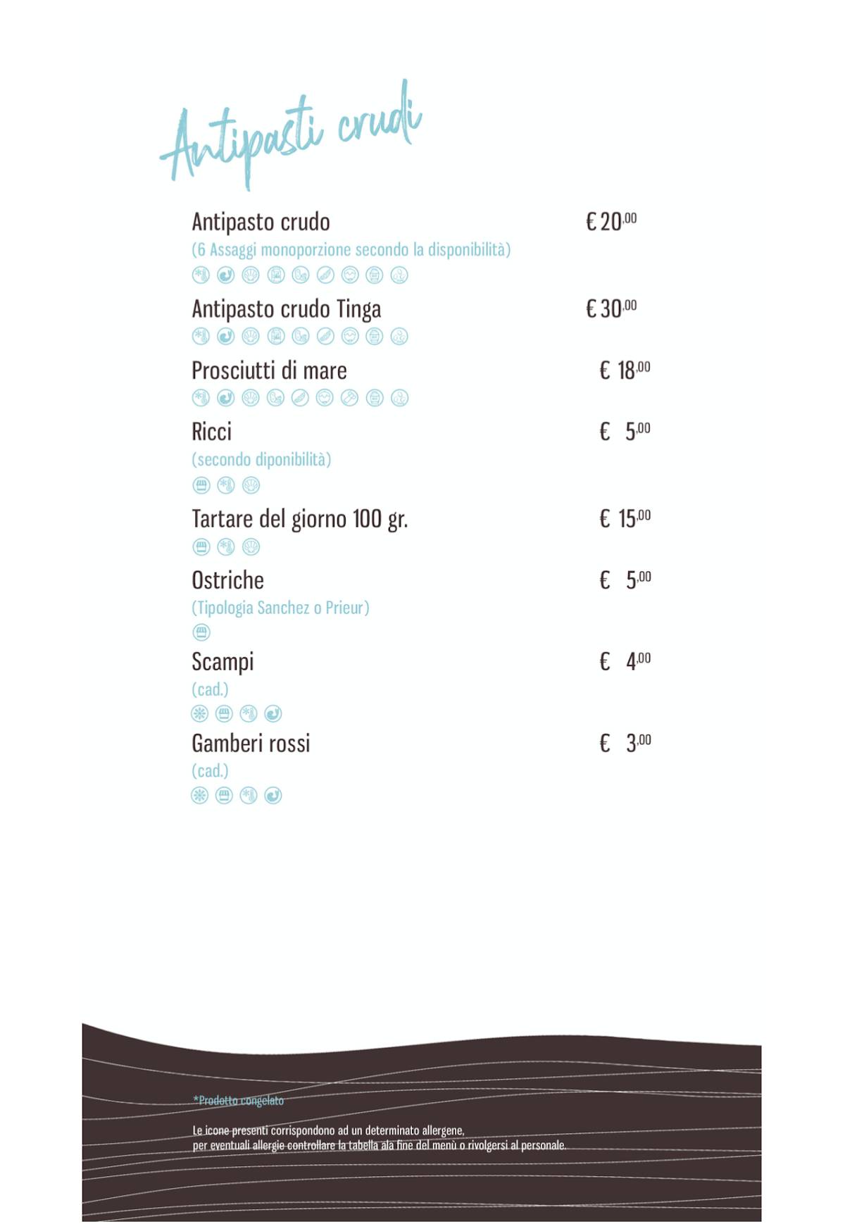 Menu di Tinga Beach & Risto 
