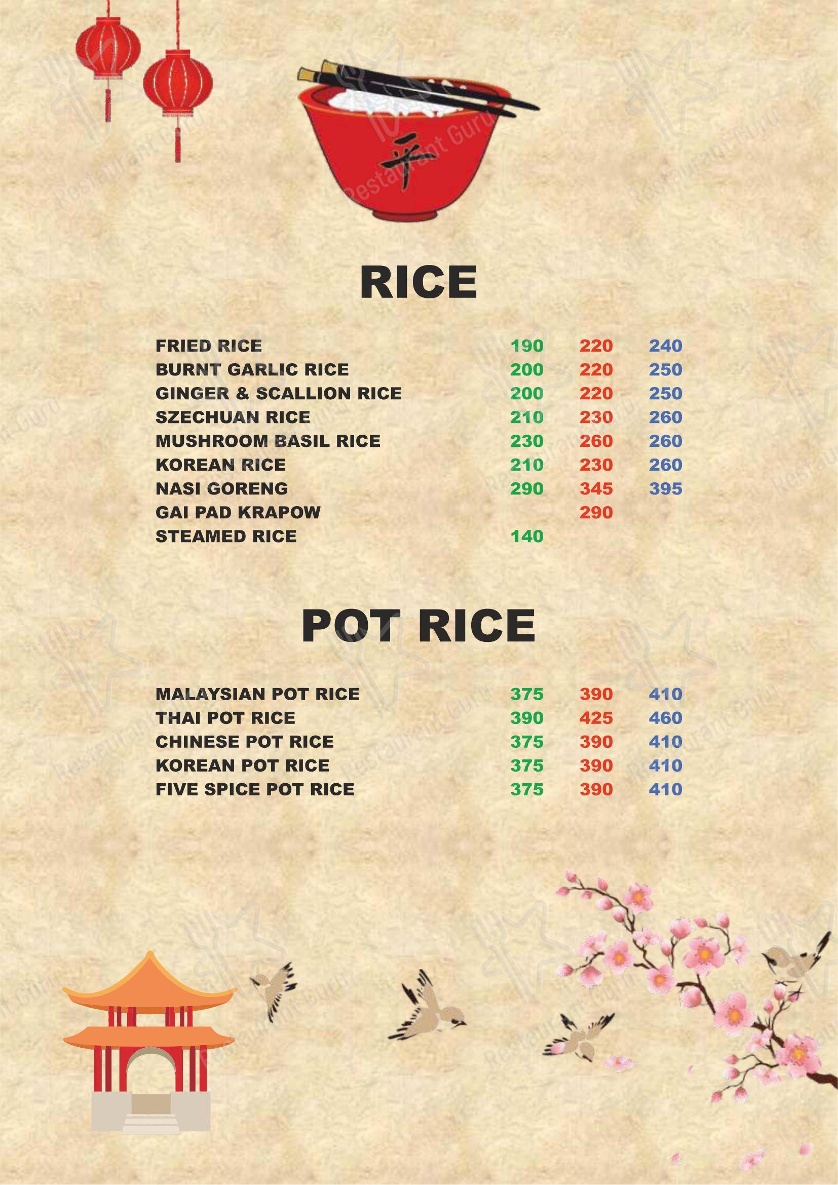 Tipsy Panda Asian Kitchen and Bar - Menu