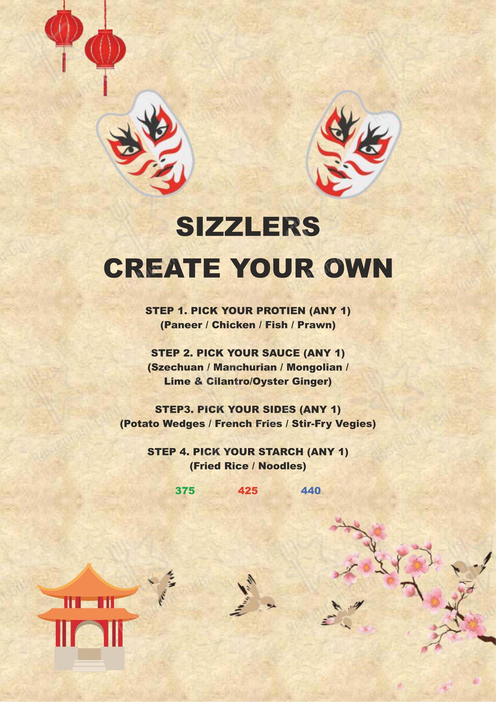 Tipsy Panda Asian Kitchen and Bar in Sandor - Menu