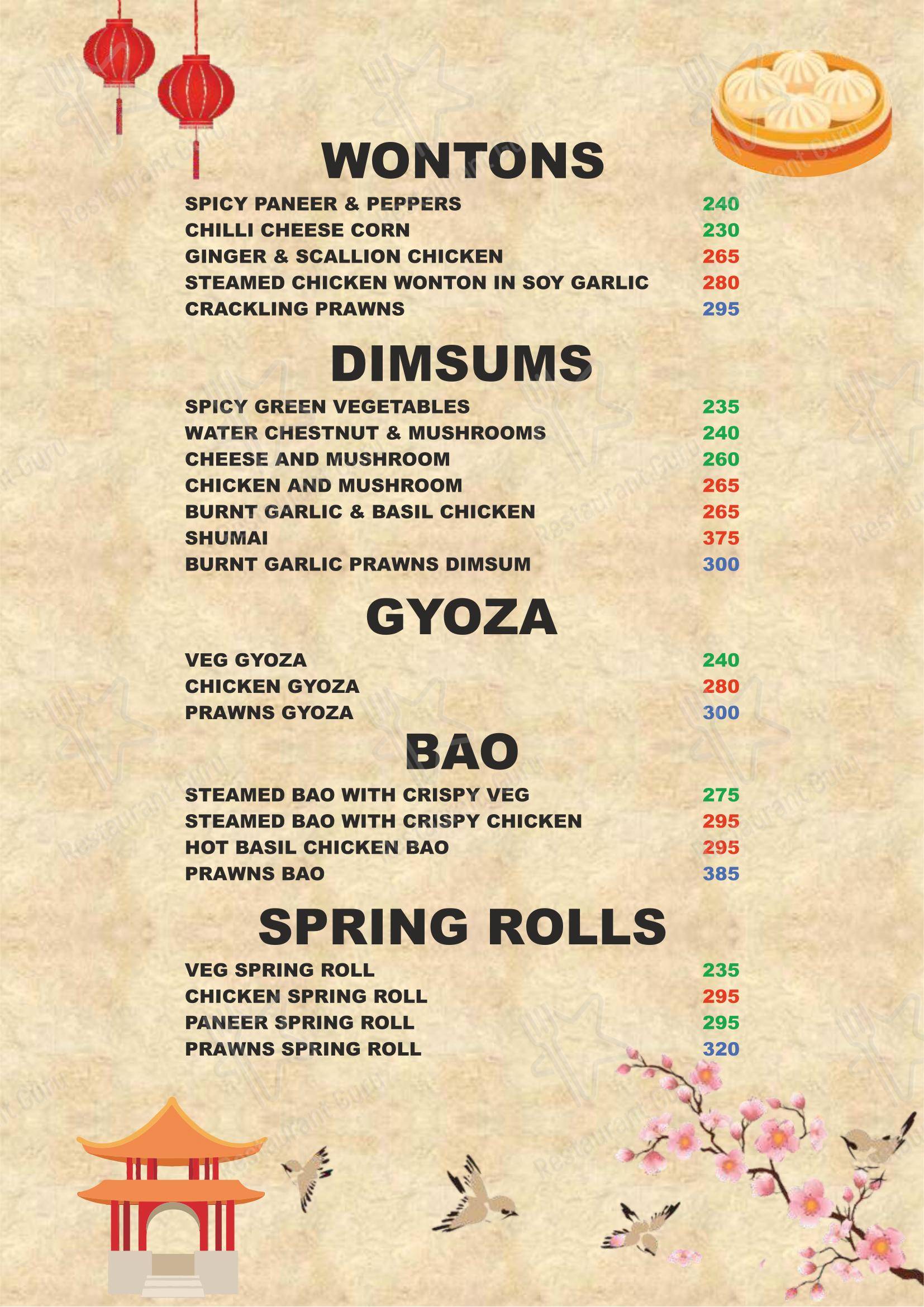 Tipsy Panda Asian Kitchen and Bar - Menu
