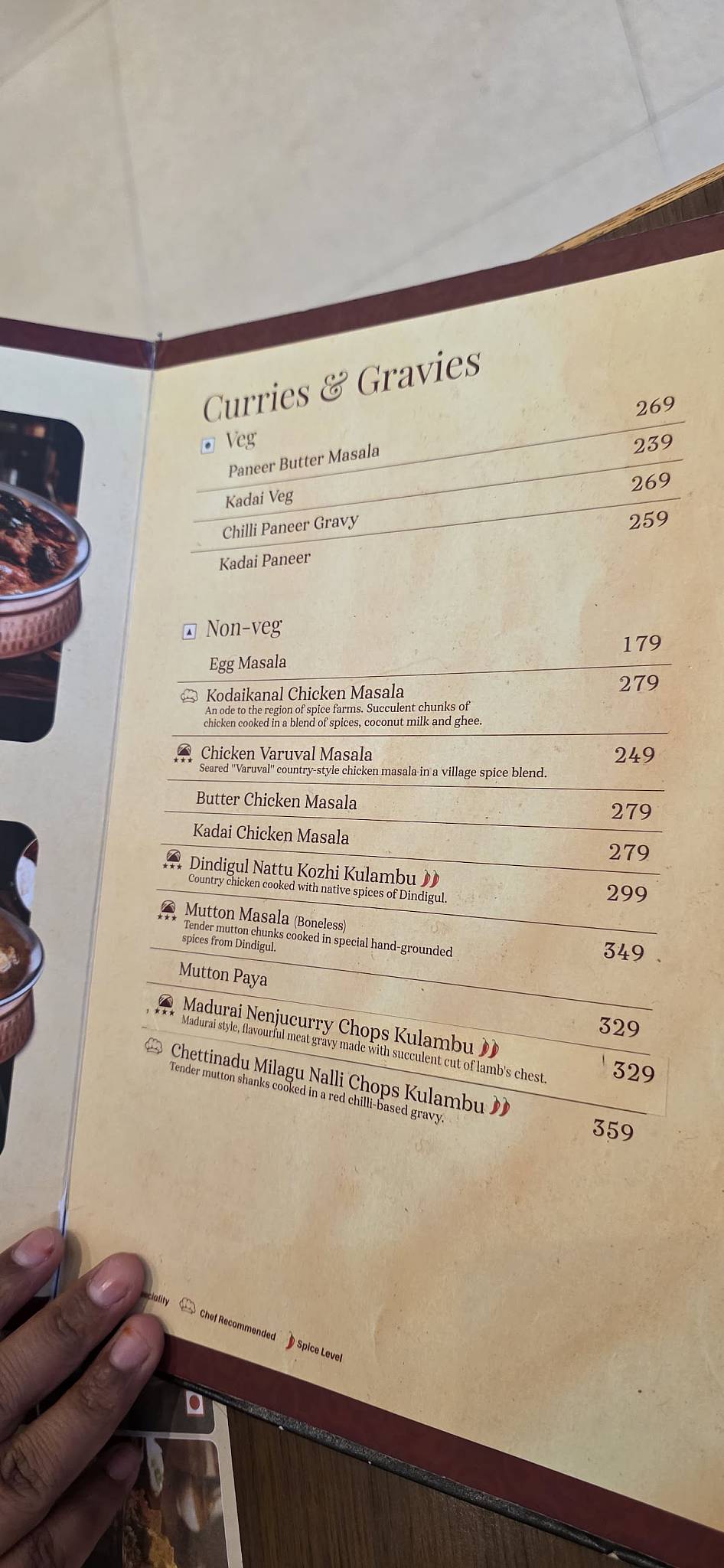 Dindigul Thalappakatti Restaurant TRICHY menu