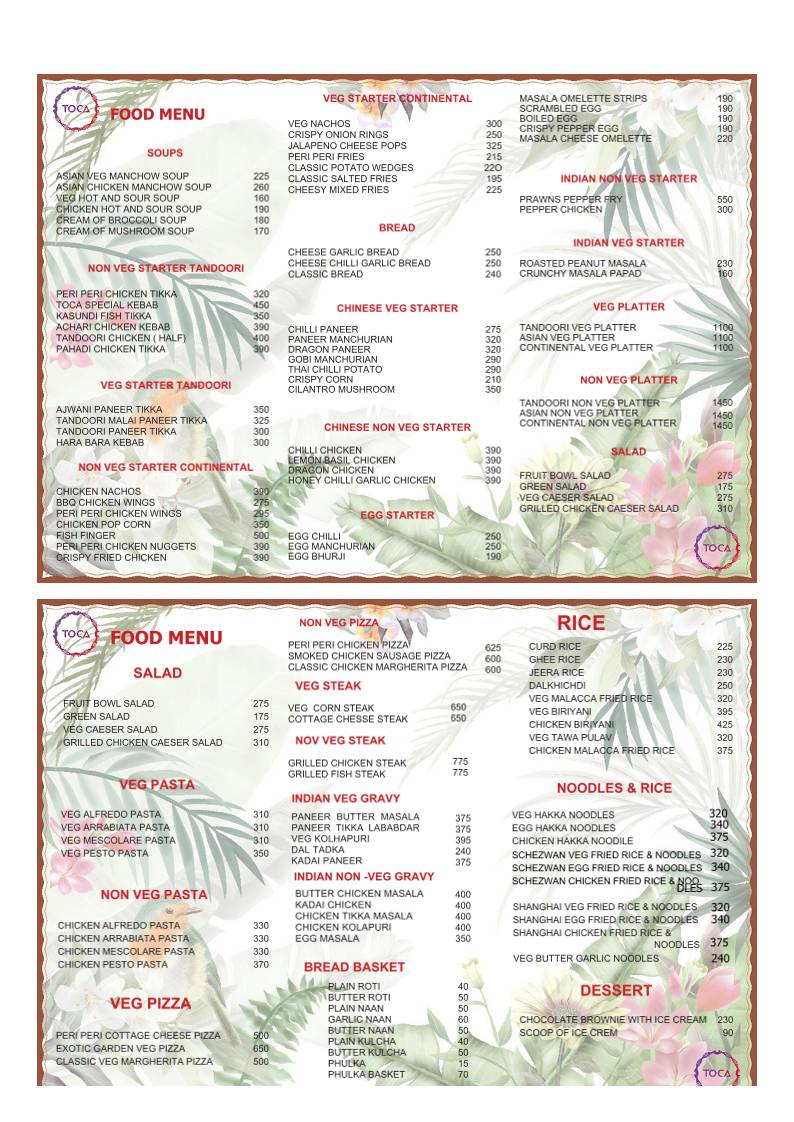 Toca menu