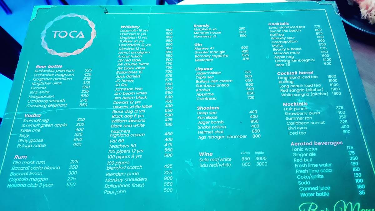 Toca menu