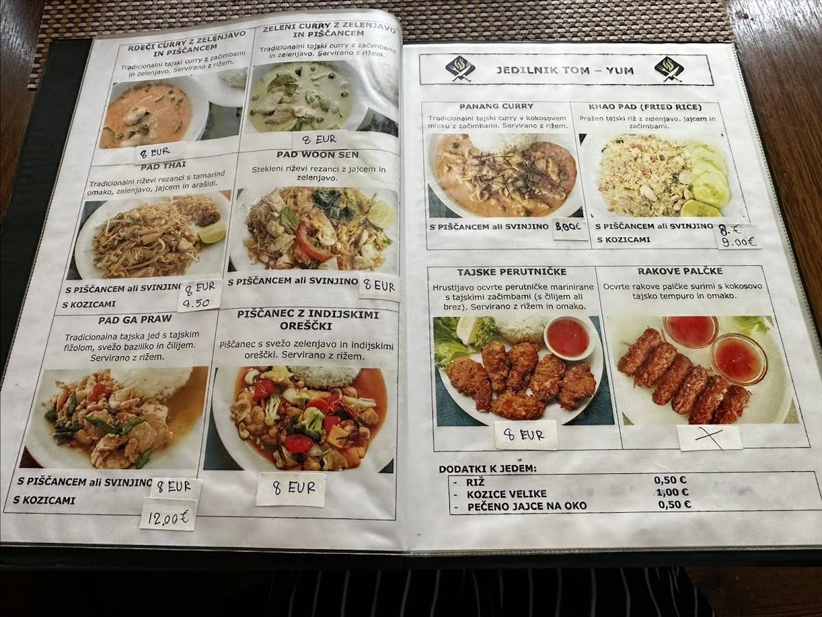 Menu di Tom-Yum, gostinstvo in trgovina, d.o.o. 
