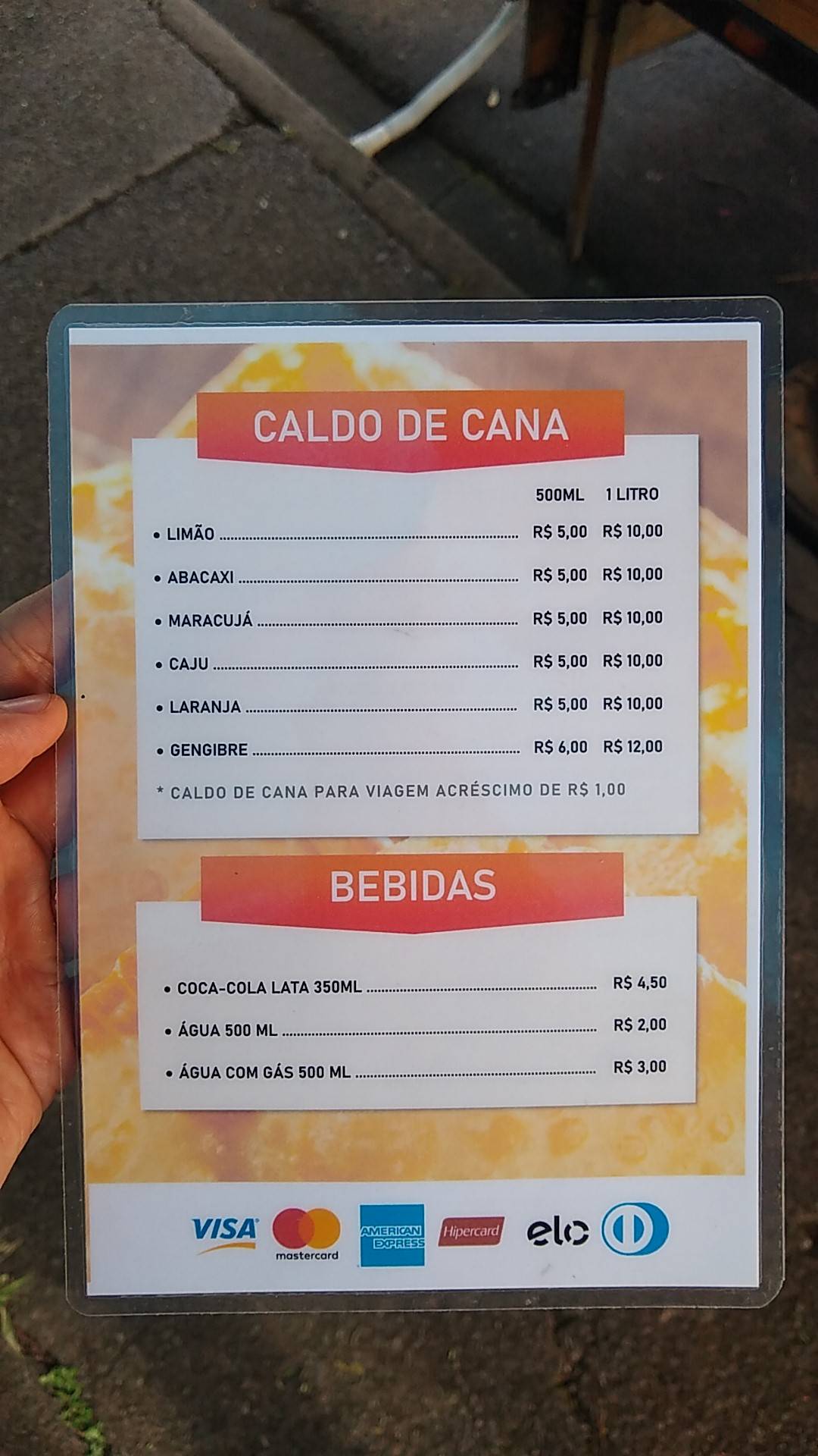 Top Caldo cardápio