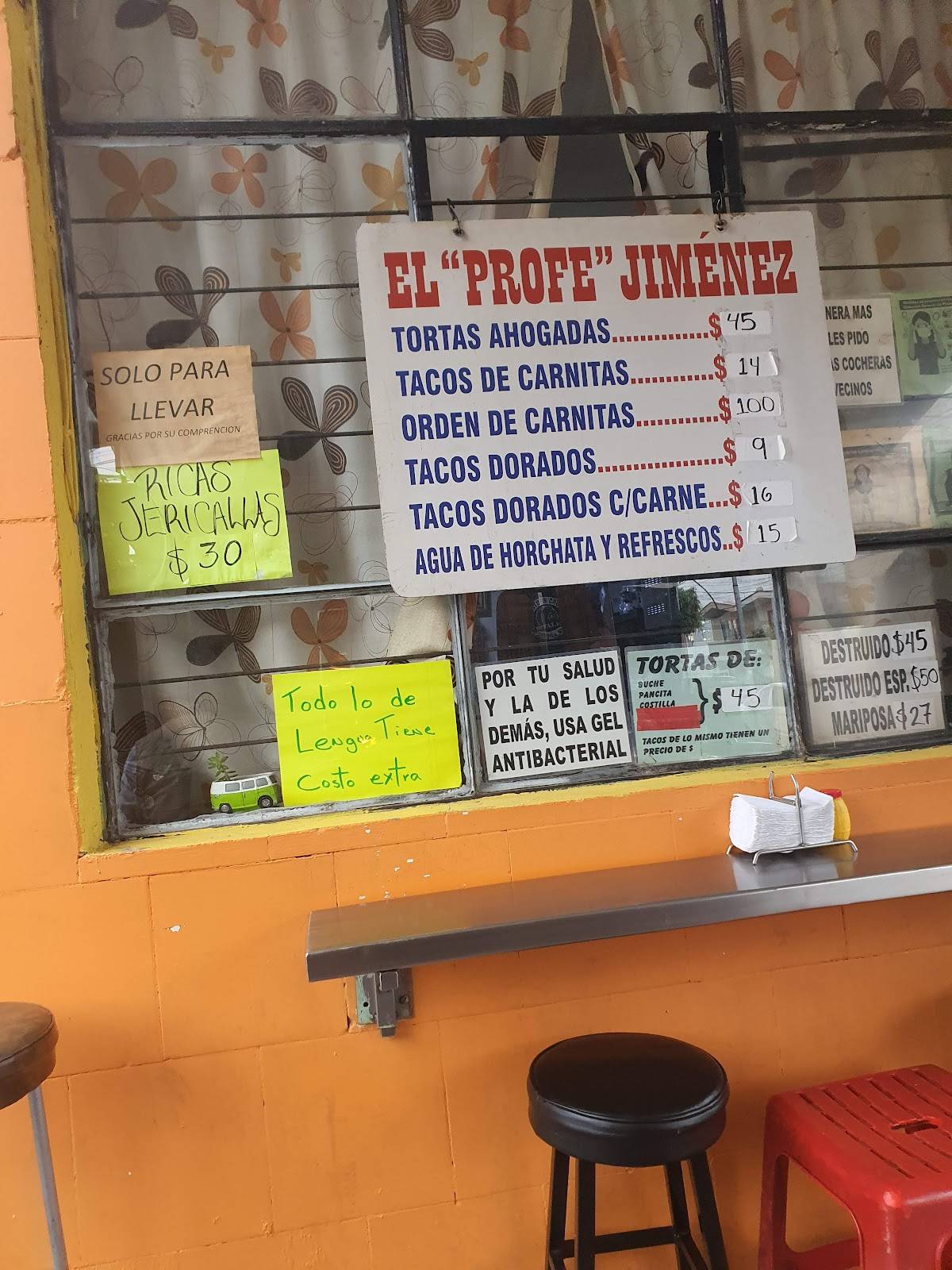 Carta Del Restaurante Tortas Ahogadas El Profe Jimenez Guadalajara