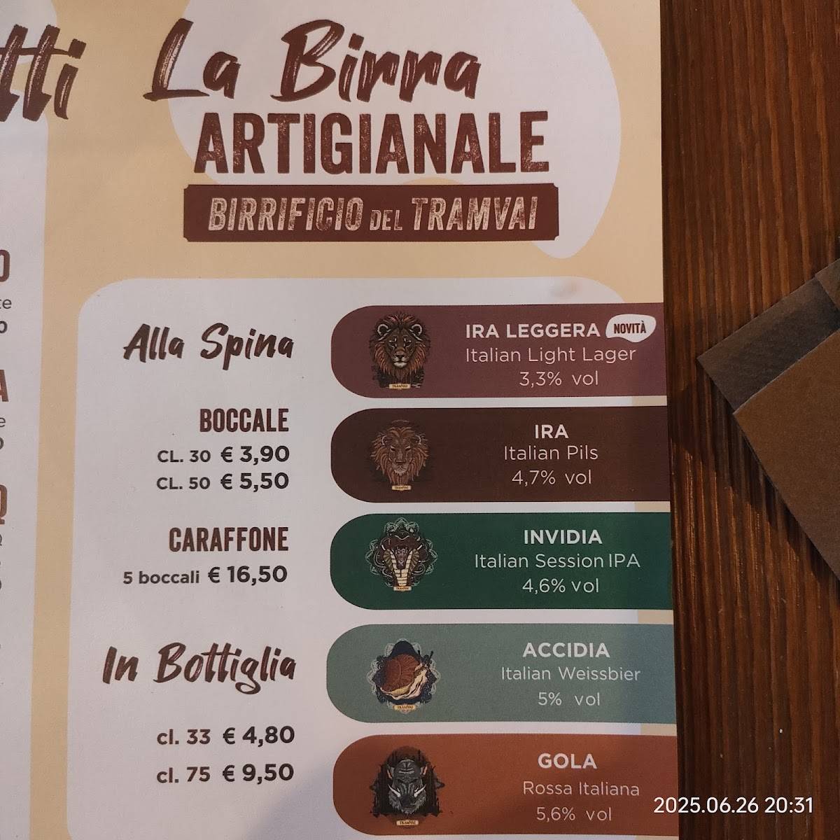 Menu di Tramvai 