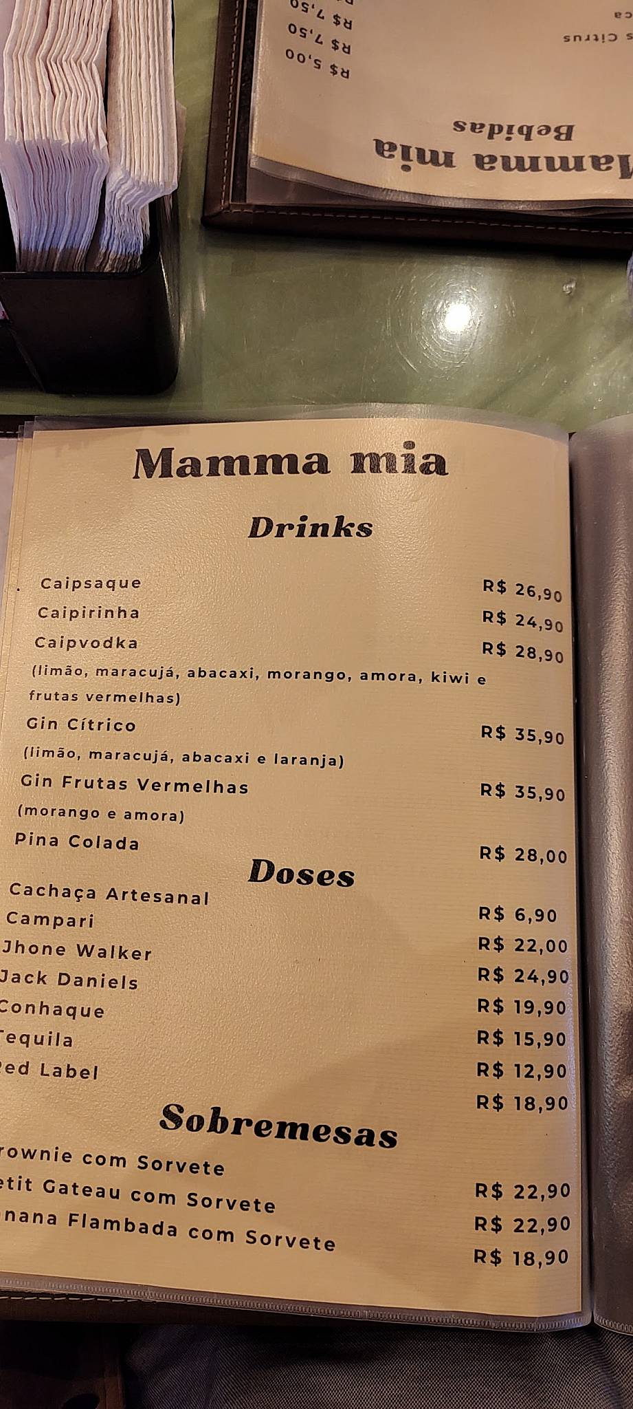 Villa Madallena Restobar cardápio