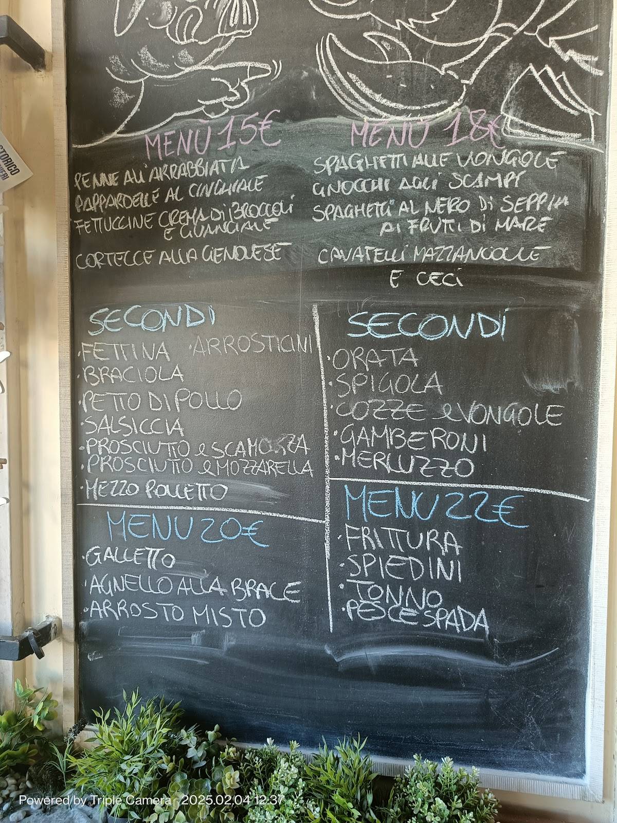 Menu di Trattoria Del Volante 