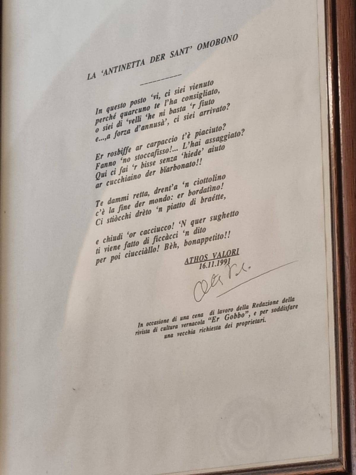 Menu di Trattoria Sant'Omobono 