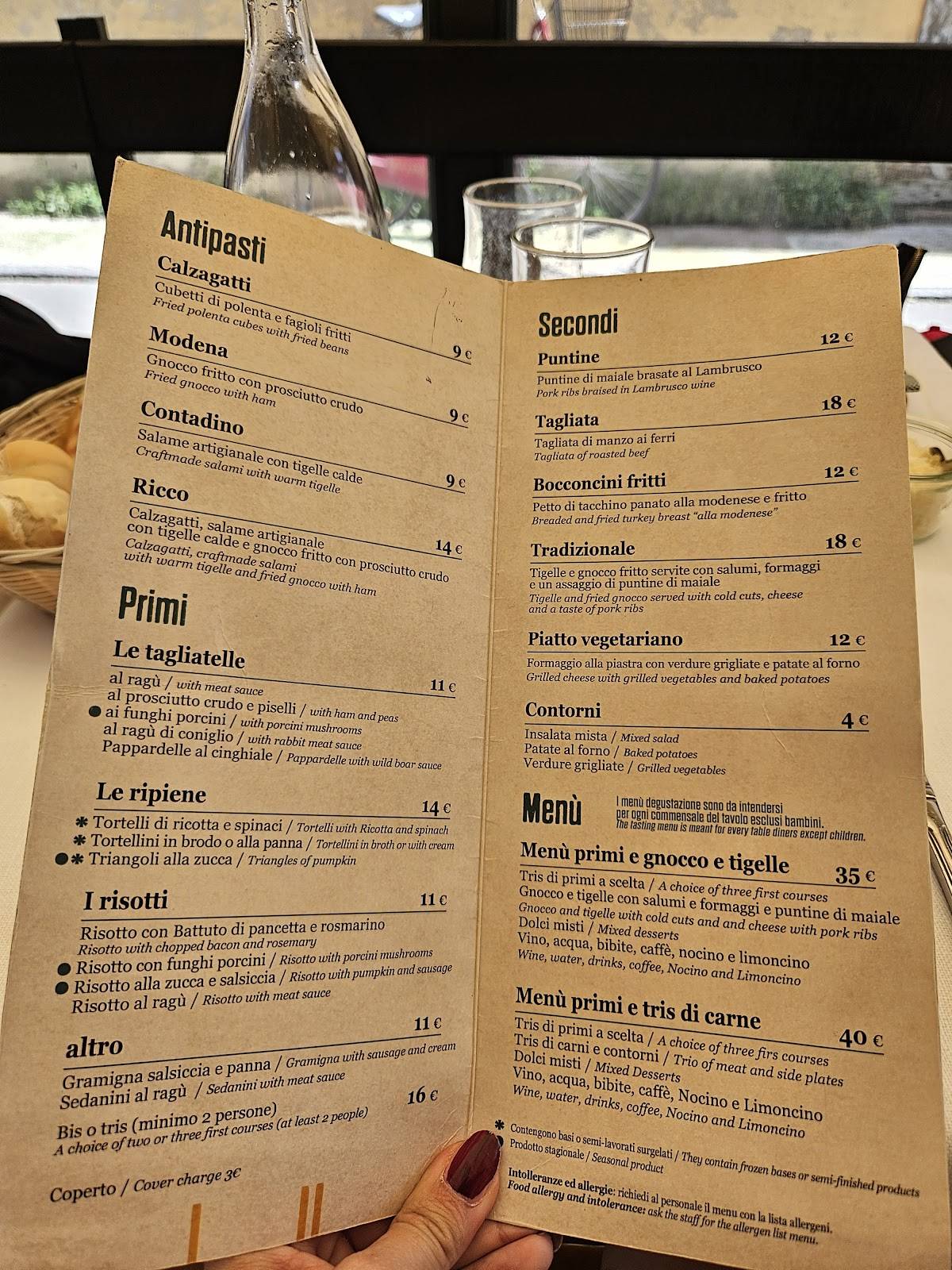 Menu di Trattoria Tagliatella 