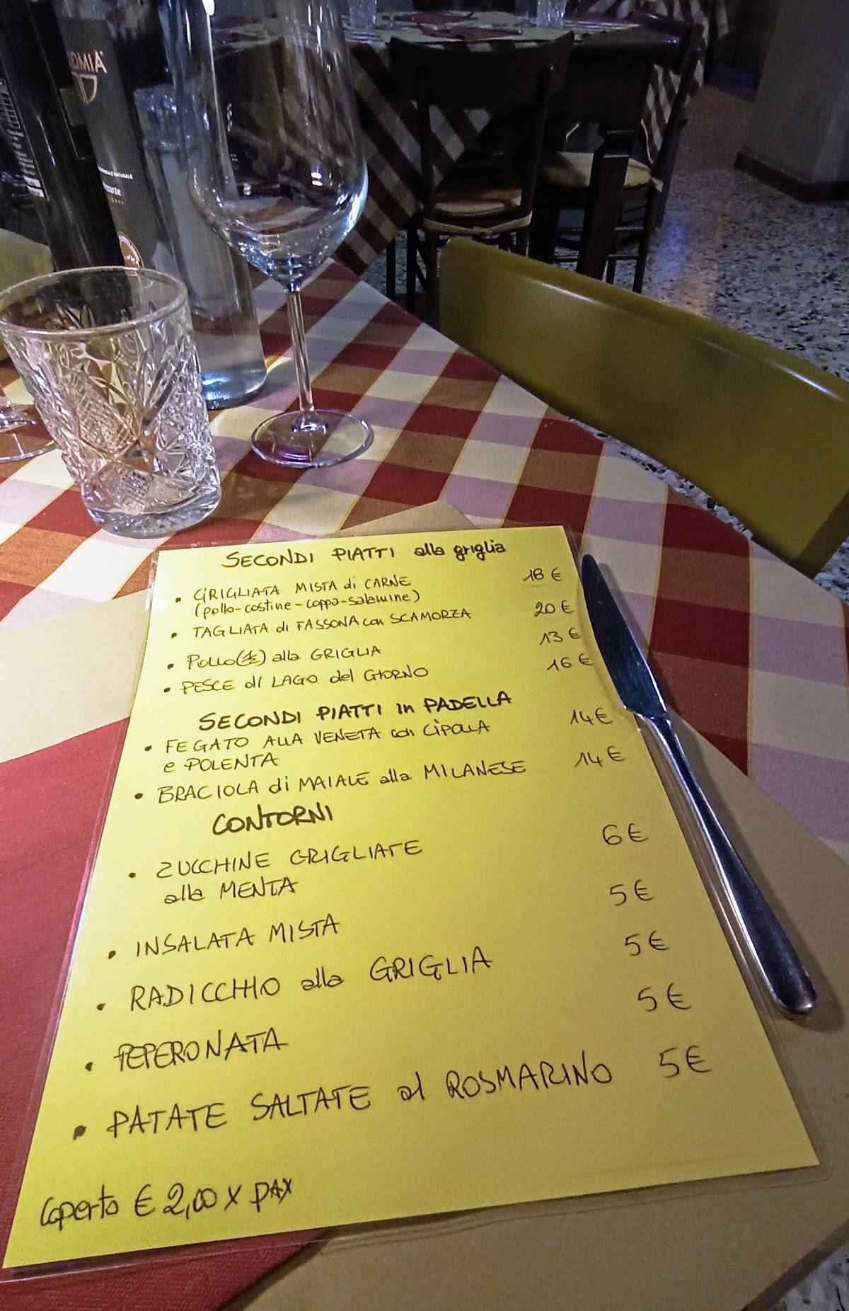 Menu di Trattoria Vecchio 800 
