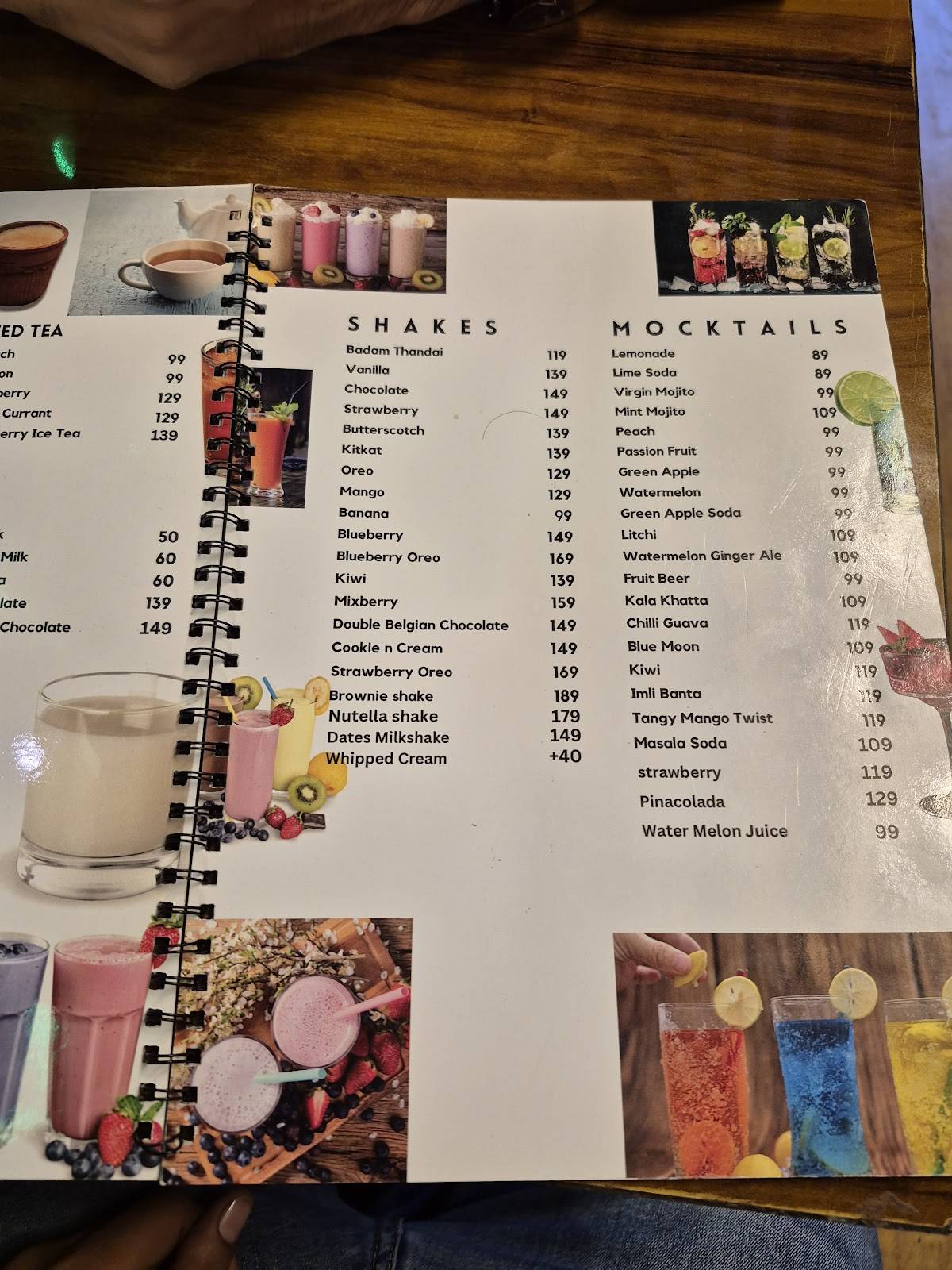 TREE HOUSE CAFE menu