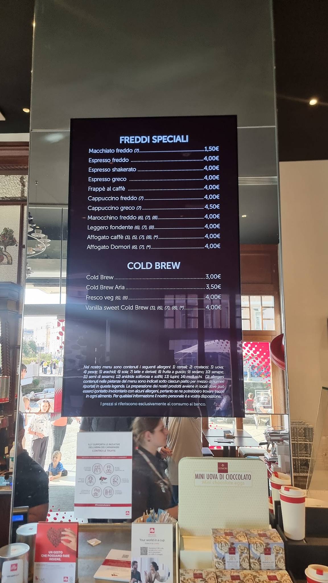 Menu di illy 