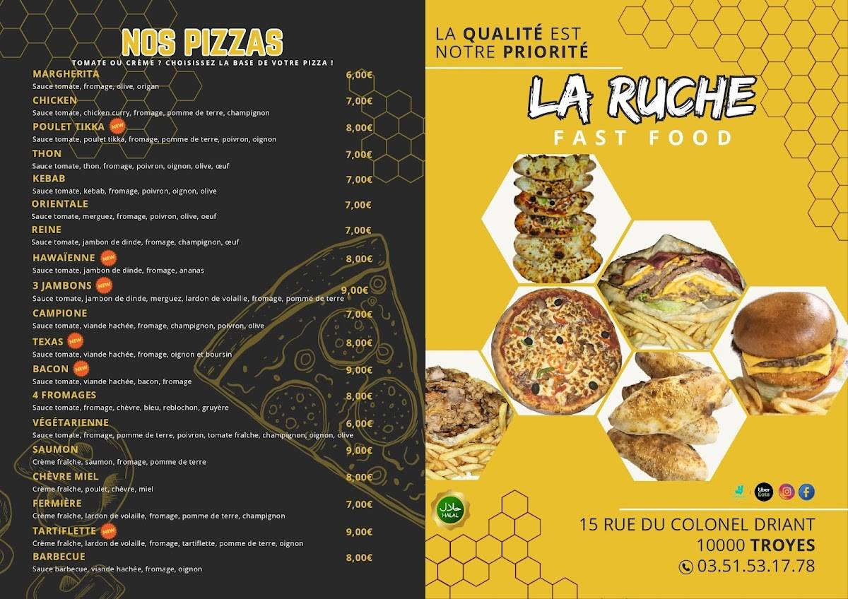 Menu de La Ruche