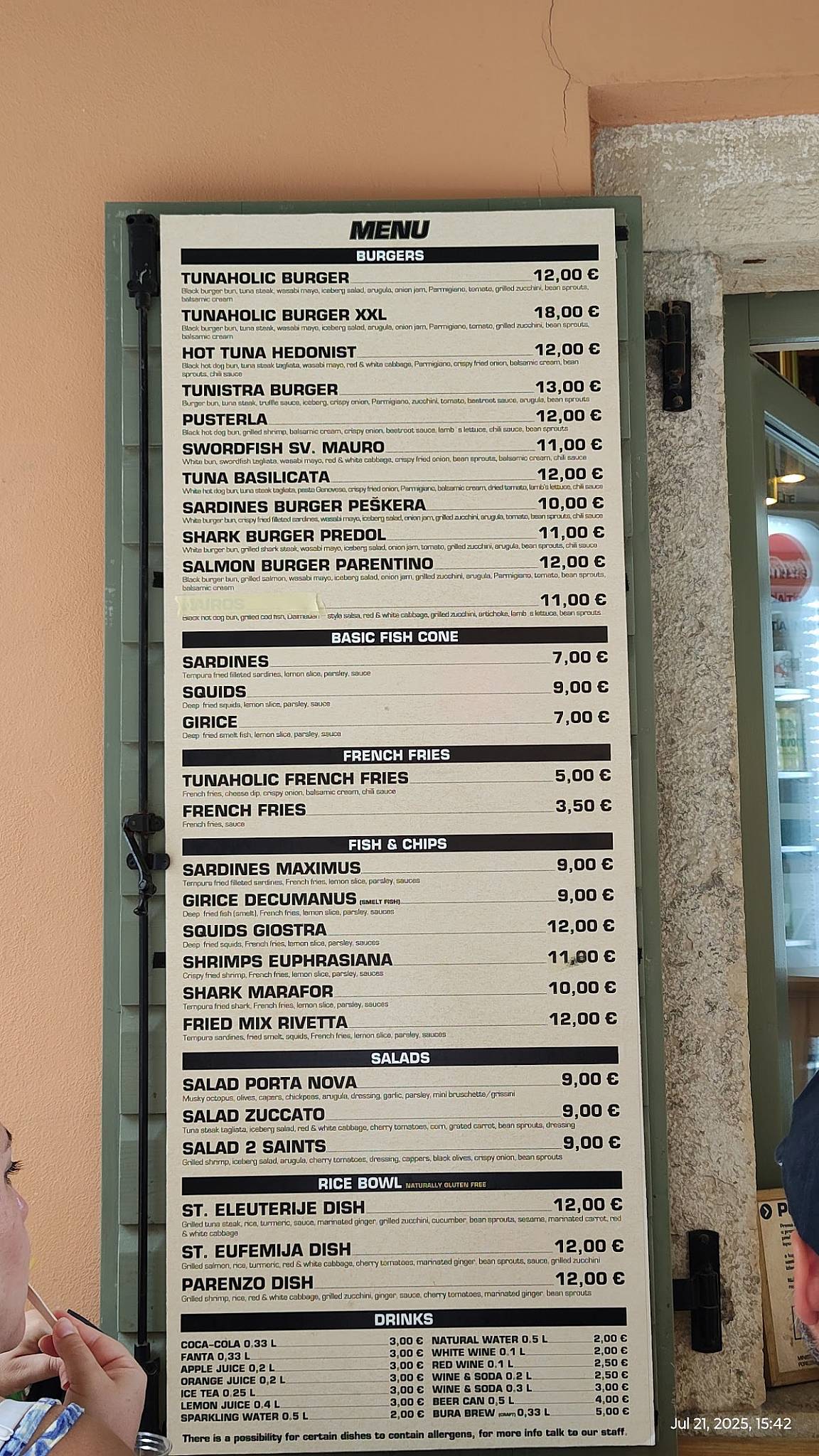 Menu di Tunaholic Fish Bar 