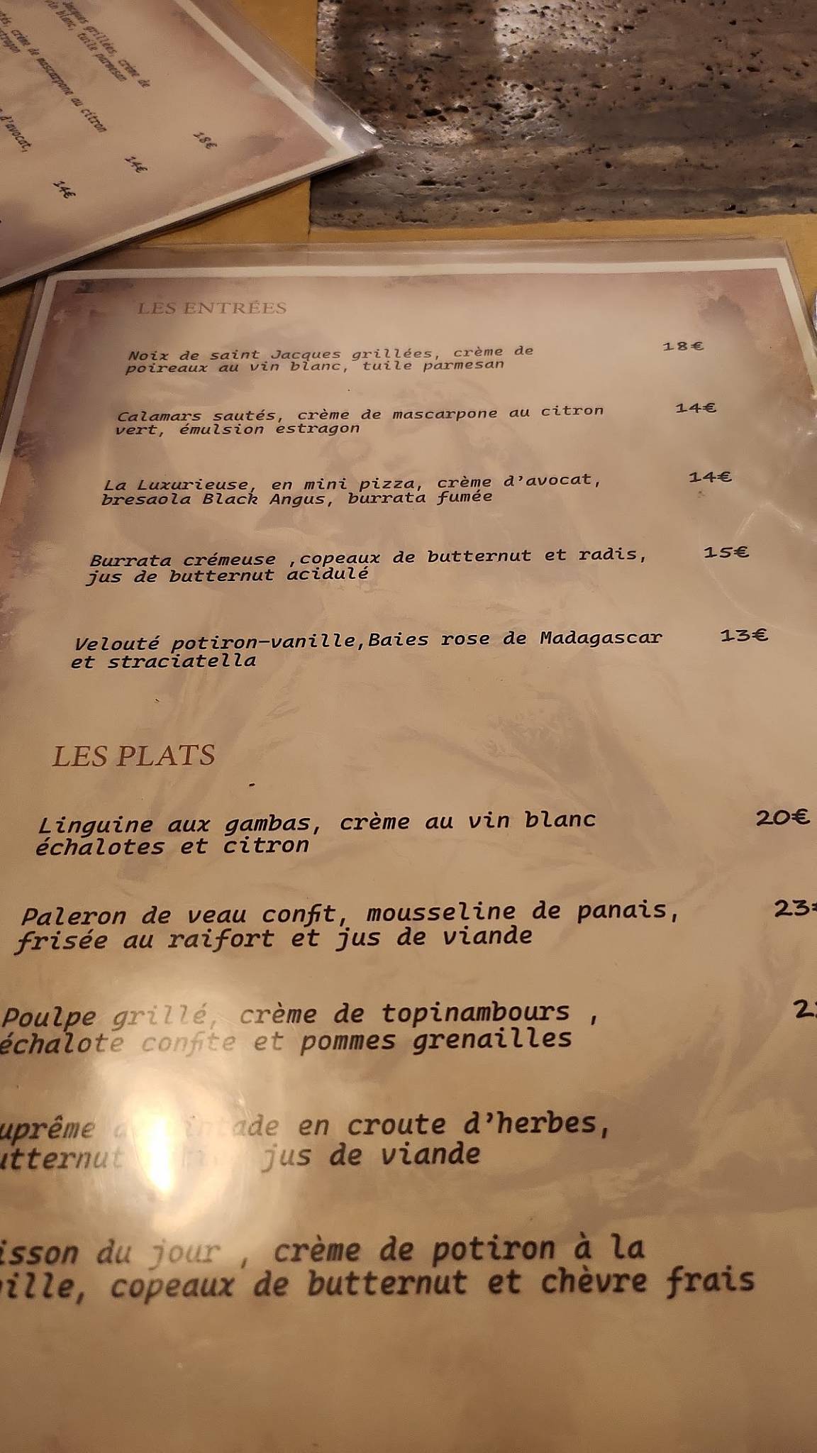 Menu de Type 55