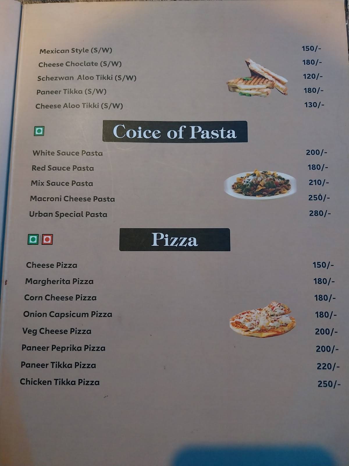 Urban Biryani Restaurant menu