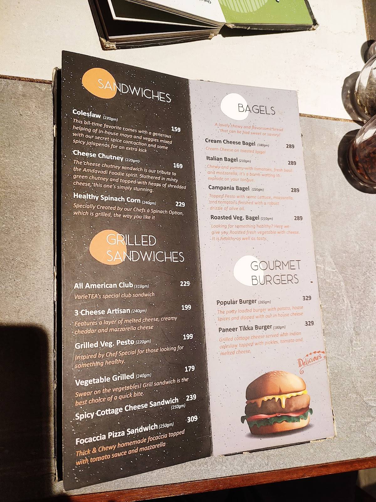 VARIETEA VADODARA menu