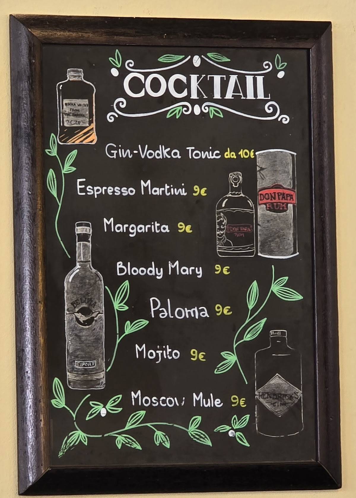 Menu di VICOLI 